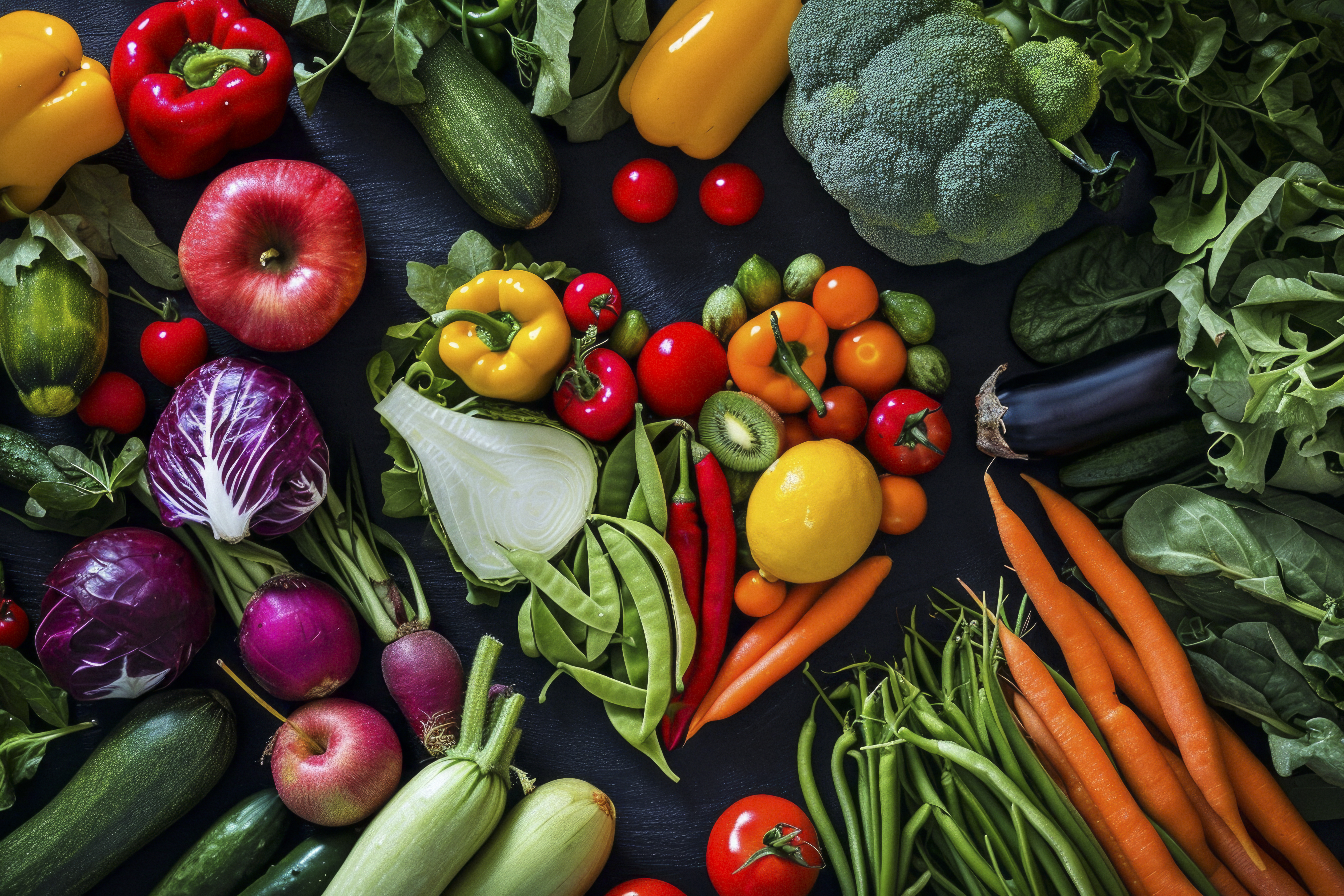 Healthy food showcase